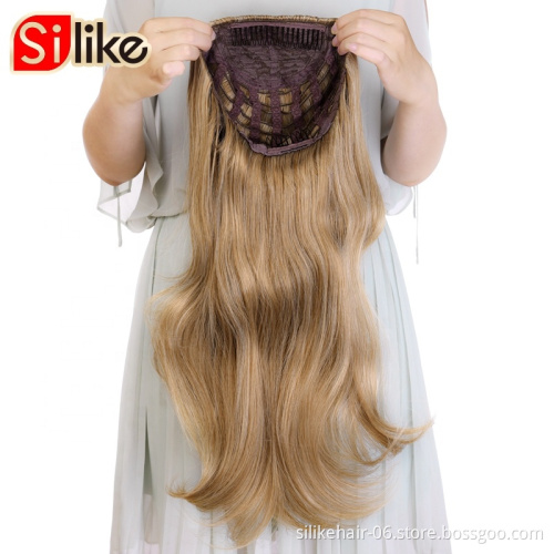 3/4 Wig Fall Half Wig Clip In Hair Piece Long Black Brown Blonde Wigs 2019 High quality low price blonde kinky Ladies hair